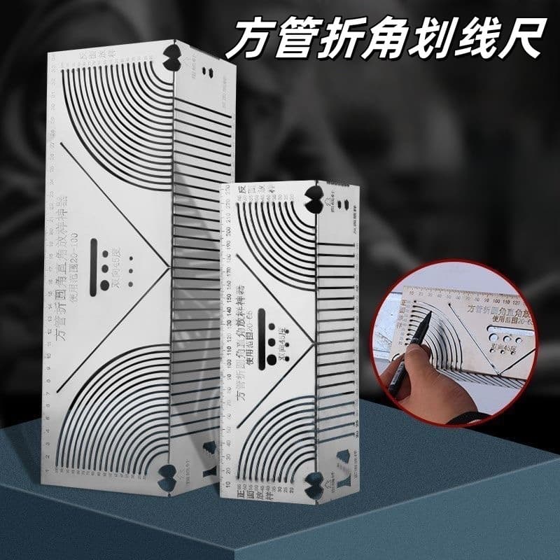 New 90-Degree Folding Dual 45-Degree Marking Tool with Arc Square Steel Hardware Tool
