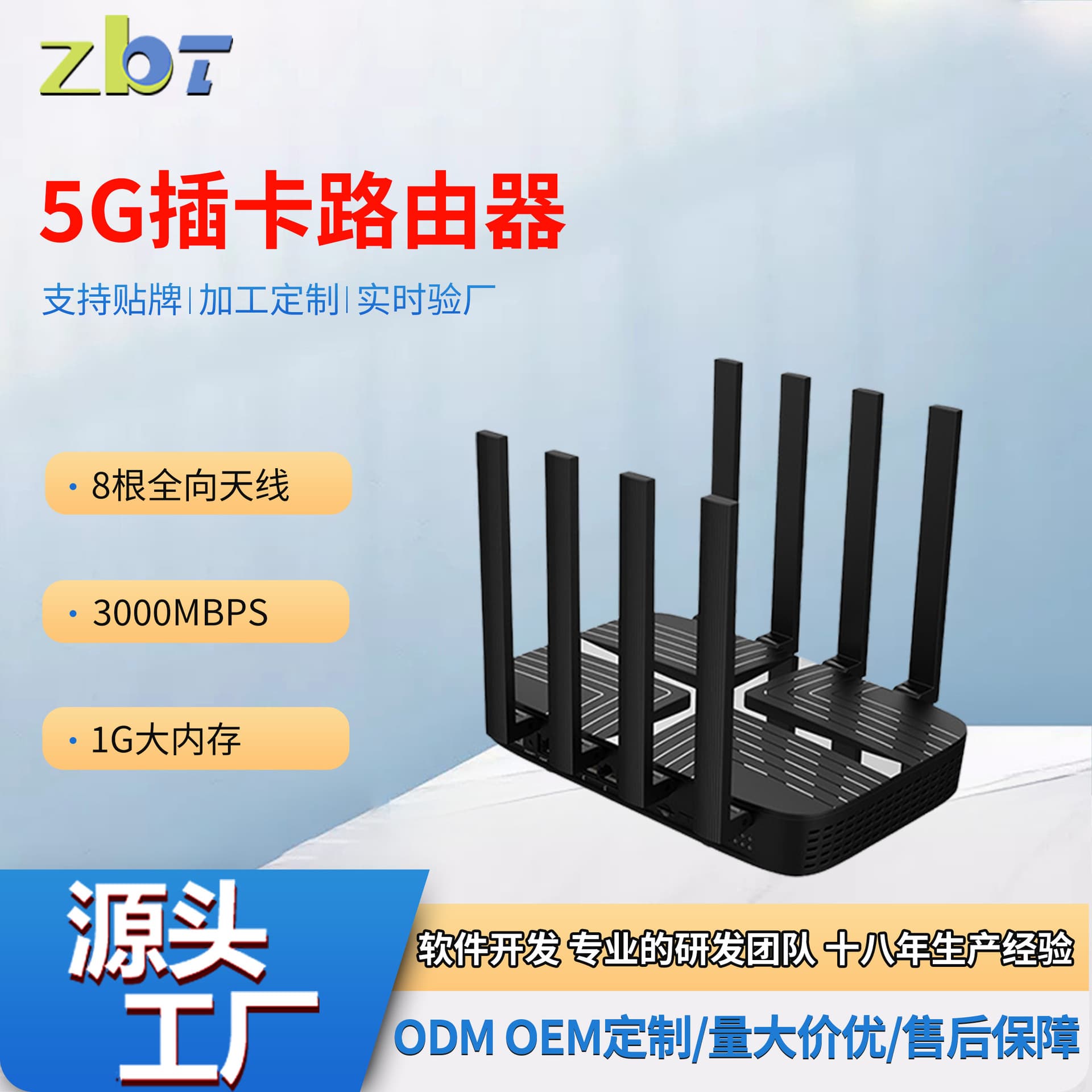 AX3000 Dual-Band WiFi 6 Router Gigabit Home Wall Penetration Mesh Networking 5G SIM Card Wireless Router
