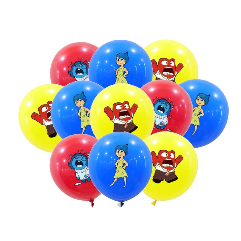 Hot-selling 12-inch Inside Out Latex Balloons Cartoon Theme Party Atmosphere Decoration Birthday Wholesale Printed Balloons