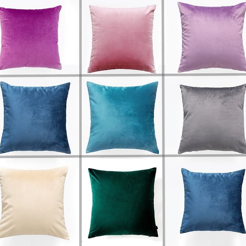 Home Decor Pillowcase Cushion Cover Modern Minimalist Style Solid Color Comfortable Breathable Polyester Pillowcase