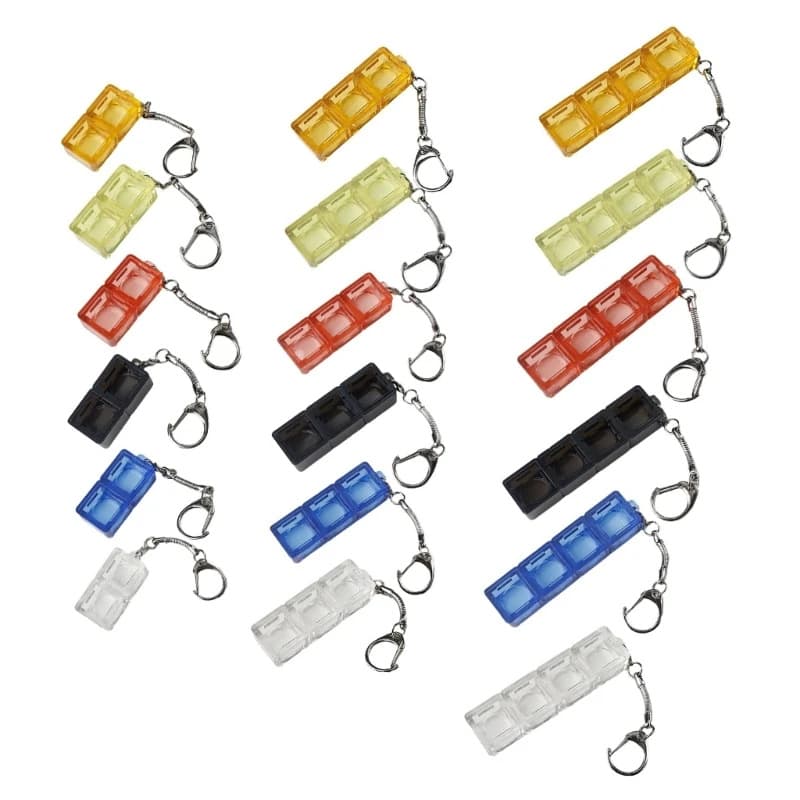 PC Material Transparent 2-Hole 3-Hole 4-Hole Keychain with Snake Chain, Freely Installable for Various Mechanical Keyboard Switch Testing