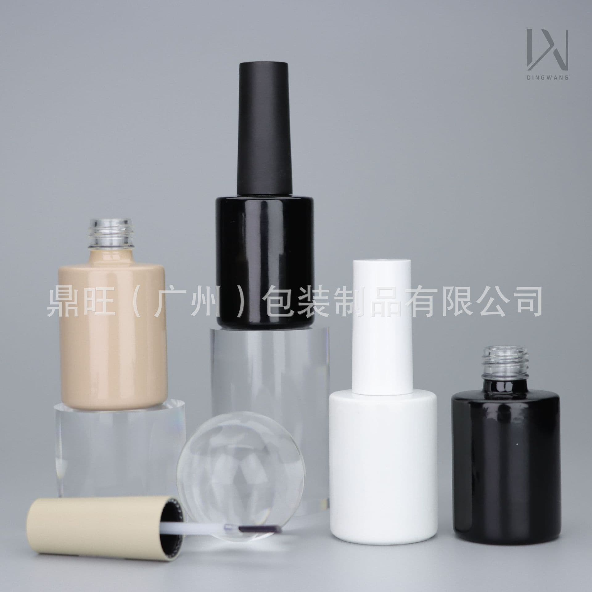Supply 15ml Cylindrical Nail Gel Empty Refill Bottle, Customizable Nail Polish Empty Refill Bottle 15ml