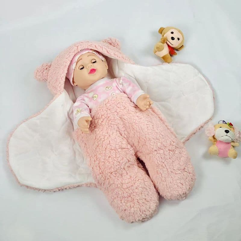Baby Swaddle Blanket Thick Winter Wrap for Newborn Infant Swaddle Wrap Outdoor Blanket