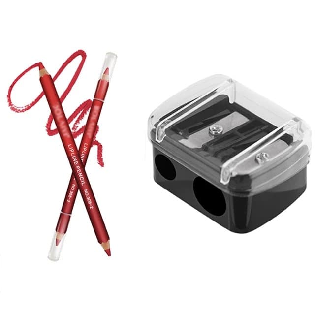Double Hole Eyebrow Pencil Sharpener Learning Office Stationery Student Twist Sharpener Manual Sharpener Plastic Roll