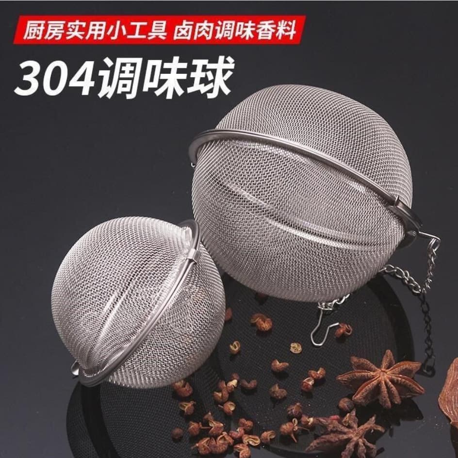 304 Stainless Steel Mesh Tea Ball Infuser, Seasoning Ball, Flavoring Tea Strainer, Hot Pot Spice and Braising Sauce Filter