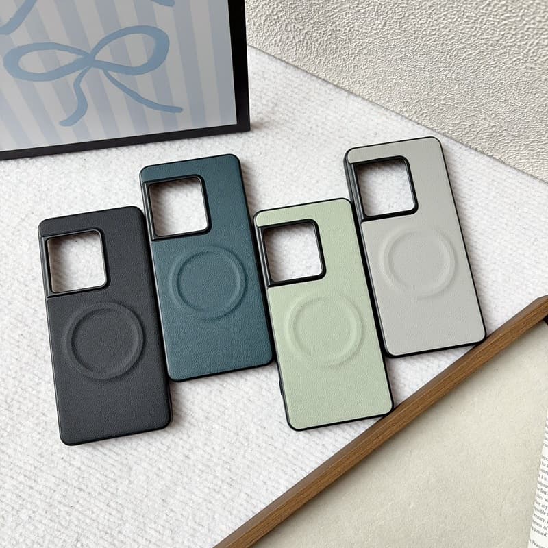 Compatible with Xperia 1 VIII Phone Case, Sony 1 VIII Vegan Leather Texture Magnetic Minimalist Business Shockproof Case for Men and Women