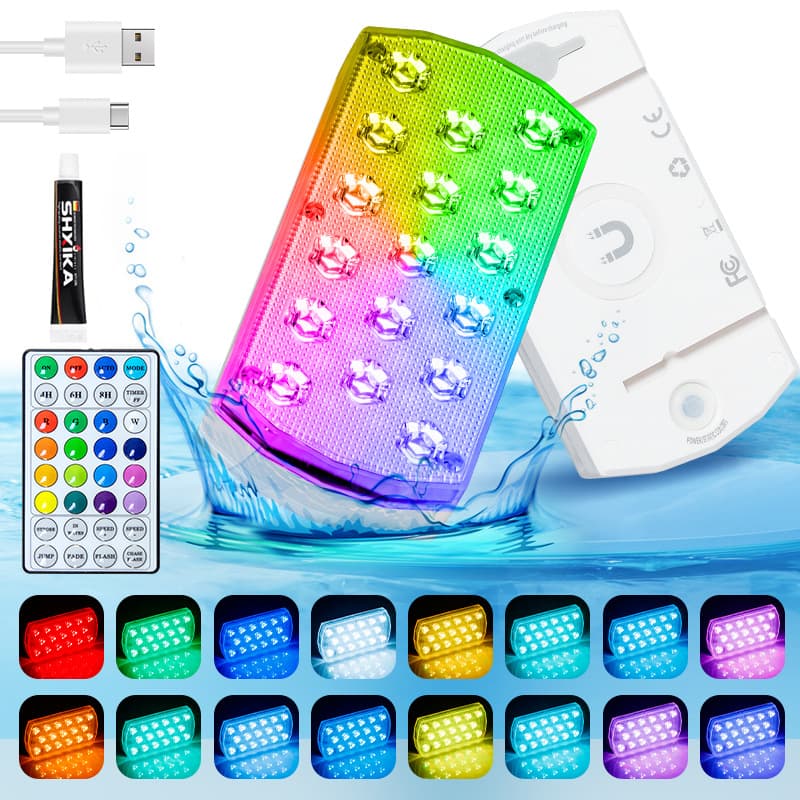 Amazon's new rechargeable swimming pool light underwater light led landscape light swimming pool light magnetic point control remote control diving light