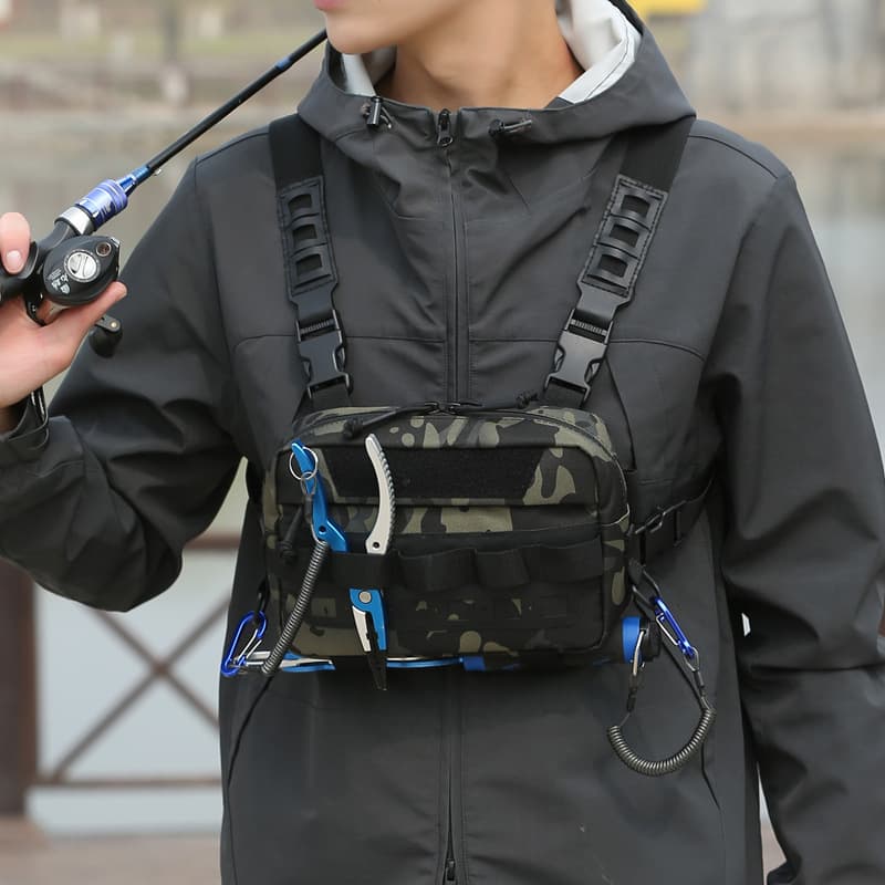Tactical Chest Bag Luya Vest Kit Multi-function Chest Fishing Vest Expansion Molle Tooling Function Bag