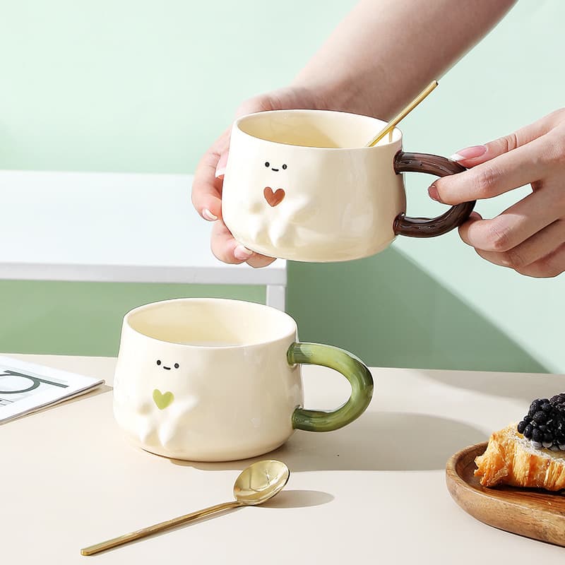 Ceramic Mug Couple Mug Best Friend Birthday Gift Children's Water Cup Home Coffee Cup High Appearance Water Cup