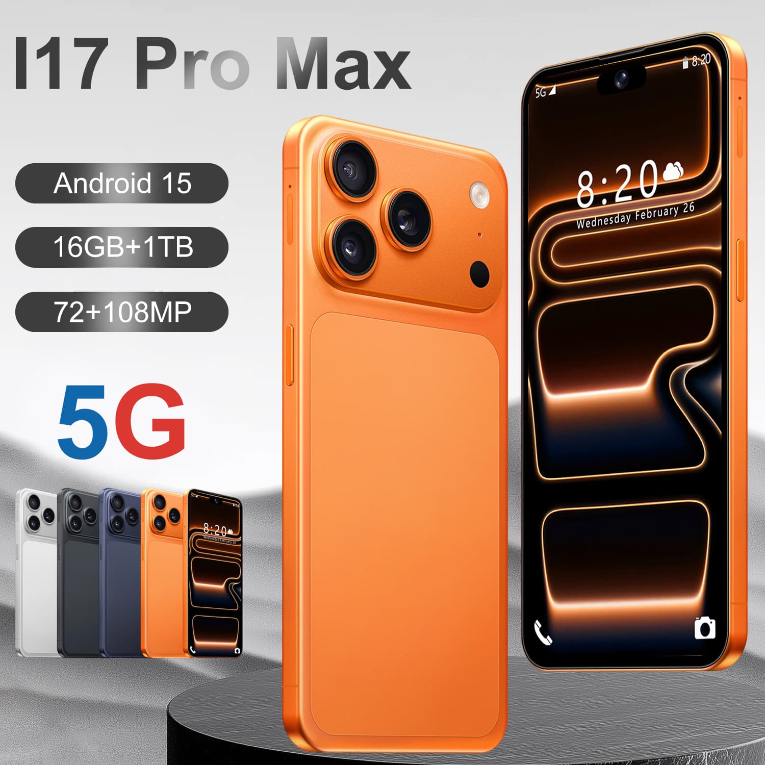 I17 Pro Max cross-border 7.3-inch Smart Island 16+1T low-price foreign trade smart Android mobile phone manufacturer dropshipping