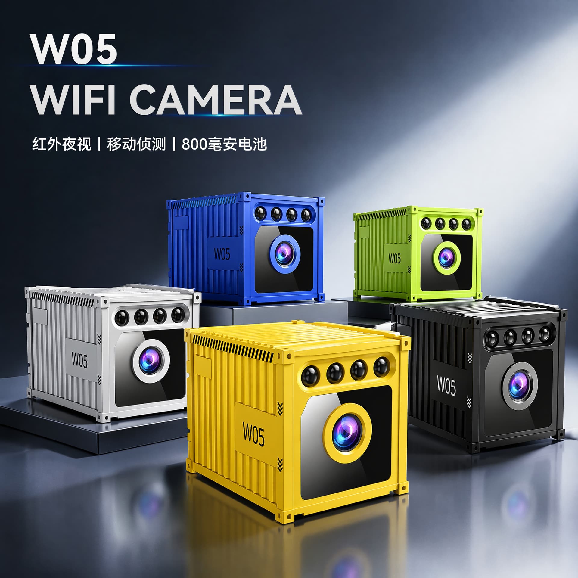 W05 HD camera indoor wireless WiFi smart monitoring home HD night vision 1080P camera cross-border