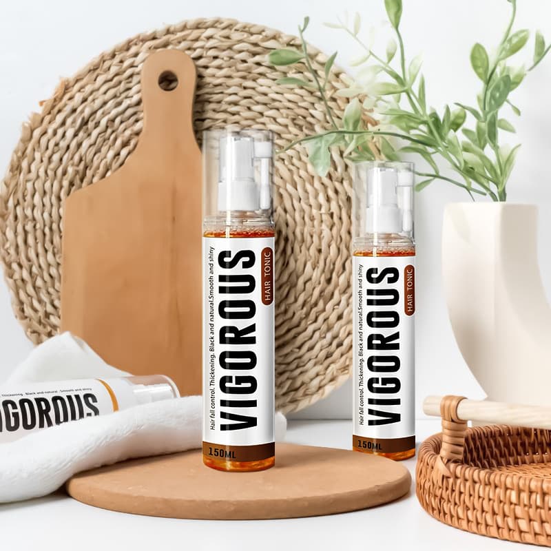 VIGOROUS HAIR TONIC, a popular hair growth spray for export, improves frizzy hair and promotes hair growth.