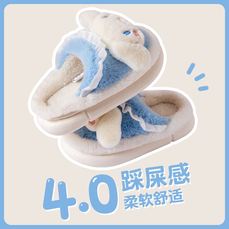 Qidan Shoe Factory Children's Sanrio Cotton Slippers Winter Girls' Cute Indoor Warm Parent-Child Cotton Slippers Wholesale