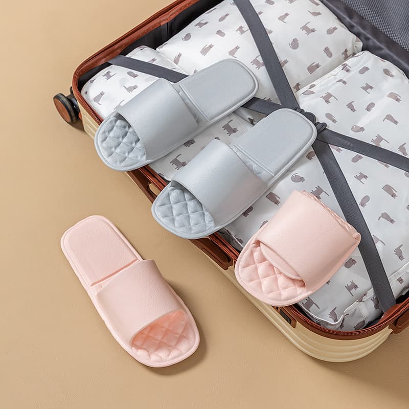 Hotel Travel Foldable Slippers for Women, Portable Swimming Bathroom Shoes, Non-Slip Couple Slippers Wholesale