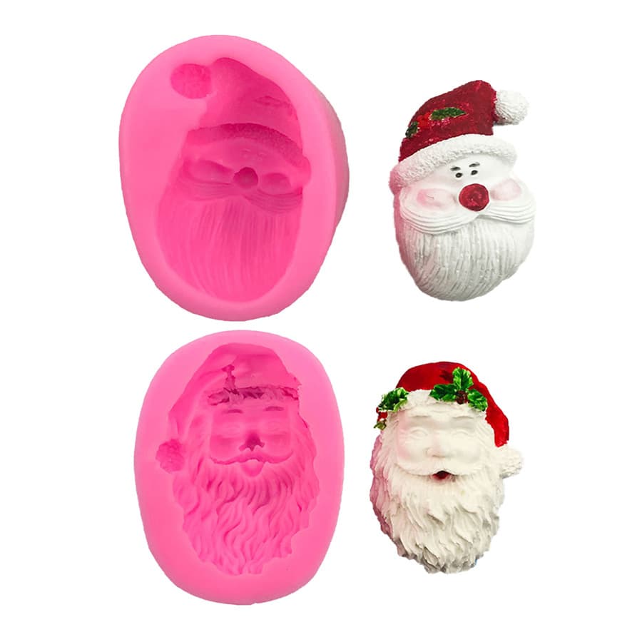 Santa Claus Christmas DIY Chocolate Cake Plaster Aromatherapy Silicone Mold Decoration Shaping Baking