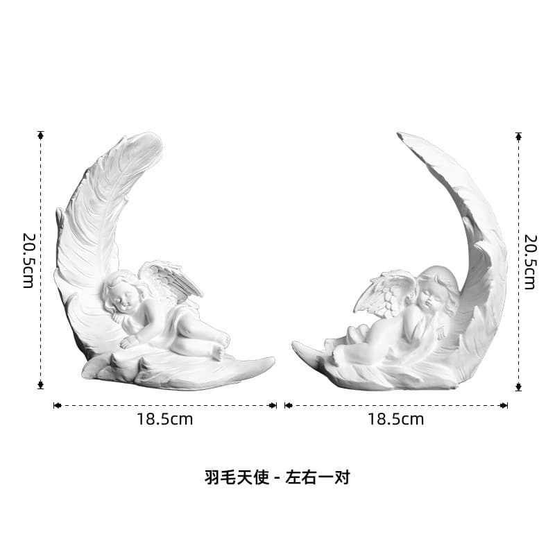 European-style standing vintage distressed wing angel hand candle holder, romantic atmosphere decorative ornament for parties, restaurants, and living rooms