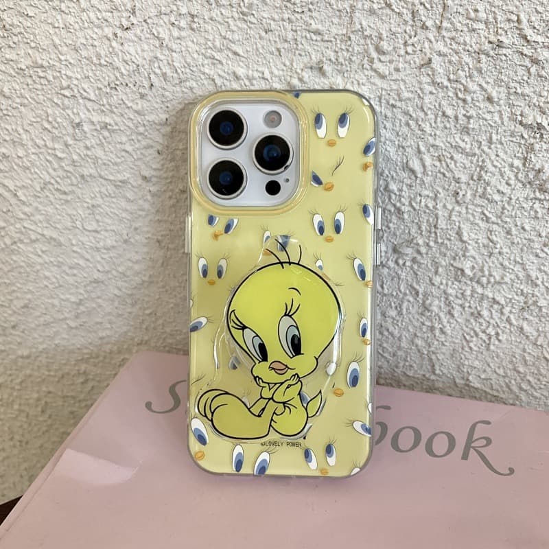 Apple 14 Pro Max Cartoon Cute 13 Pro Toodee Yellow Duck iPhone 16 Pro Phone Case Compatible with Stand 15