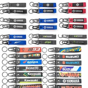 Cross-Border Supply Motorcycle Embroidery Keychain Pendant Compatible with Honda Kawasaki CFMOTO Yamaha Suzuki