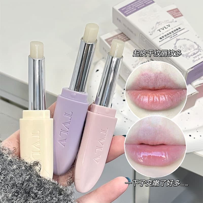 TVLV Botanical Moisturizing Lip Balm with Coconut and Strawberry, Colorless, Improves Roughness, Refreshing Mint Lip Balm, Bestseller