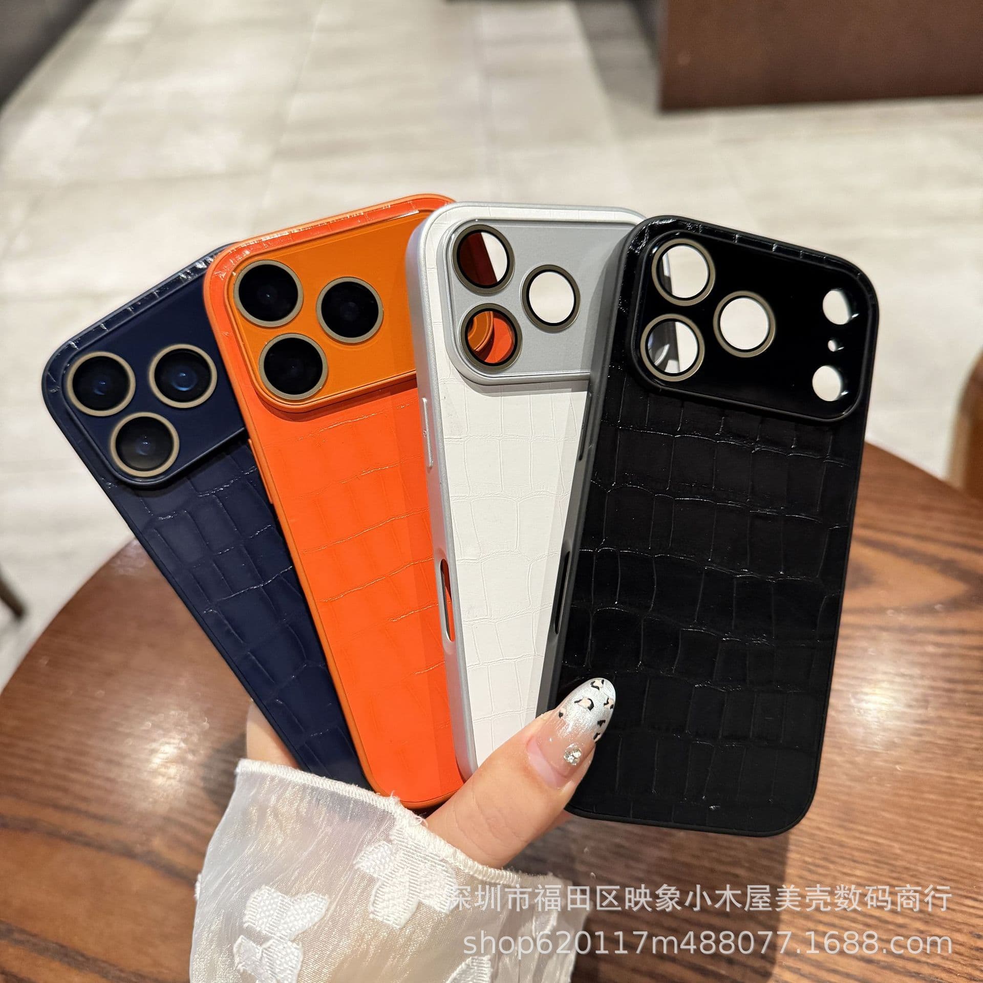 Alligator Texture Compatible with iPhone 17 Case Premium iPhone 14 Pro Electroplated Leather Grain Anti-Drop Protective Cover