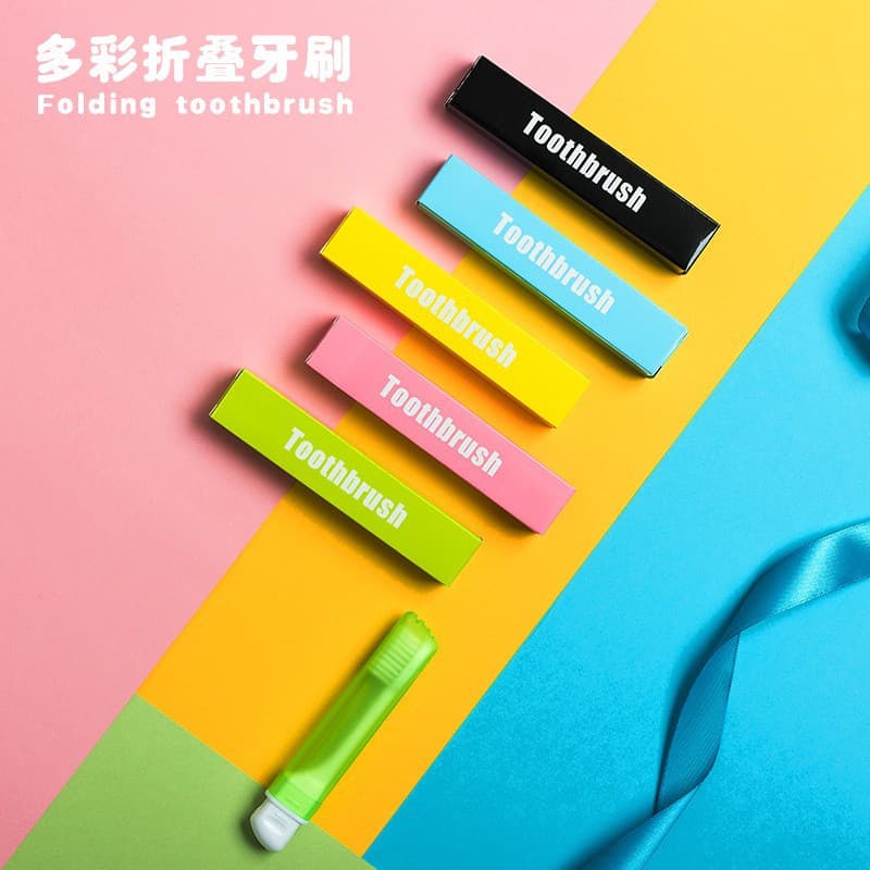 Disposable Toothbrush Foldable Toothbrush Non-Disposable Portable Travel Mini Soft Bristle Toothbrush Business Trip Portable Toothbrush