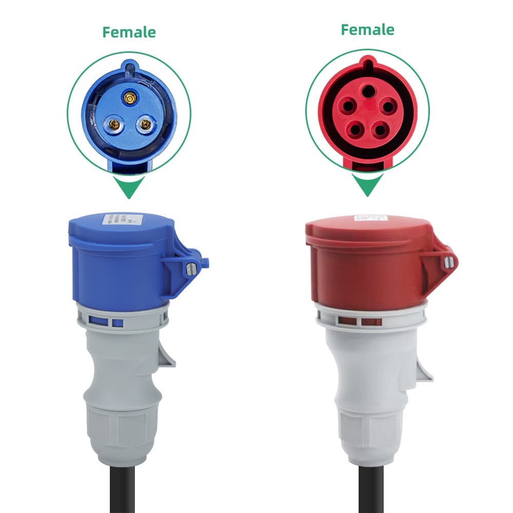 Foreign Trade Supply EV Charging Pile Adapters for European/American/British/Swiss/Italian Plugs to CEE Power Socket