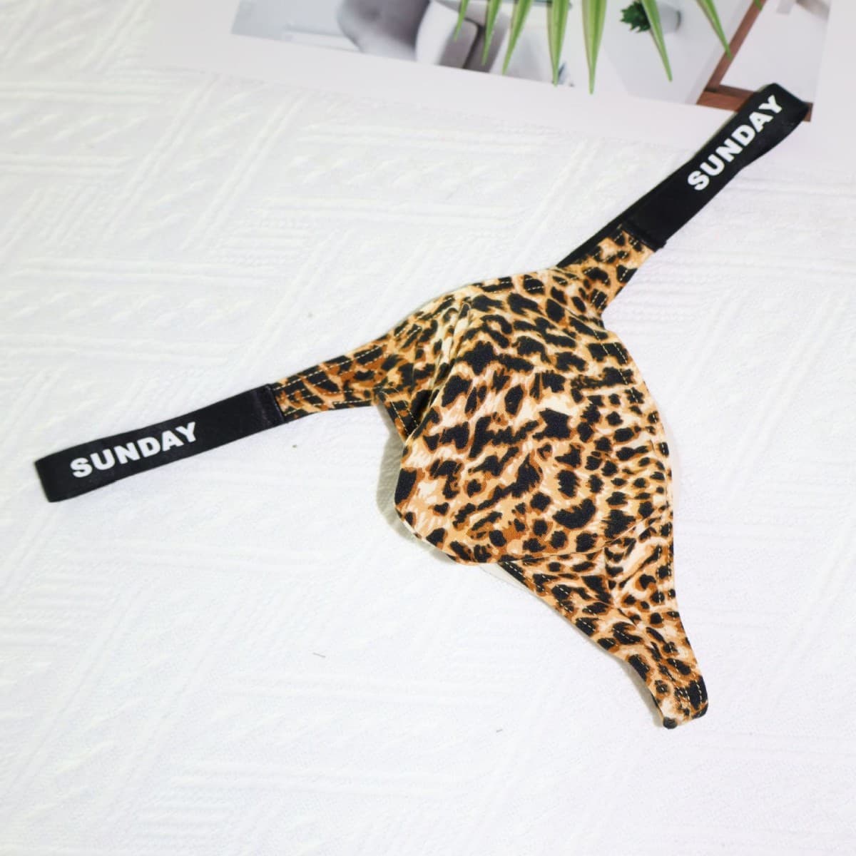 Leopard Print Sexy Men's Foreign Trade Hot-Selling Thong