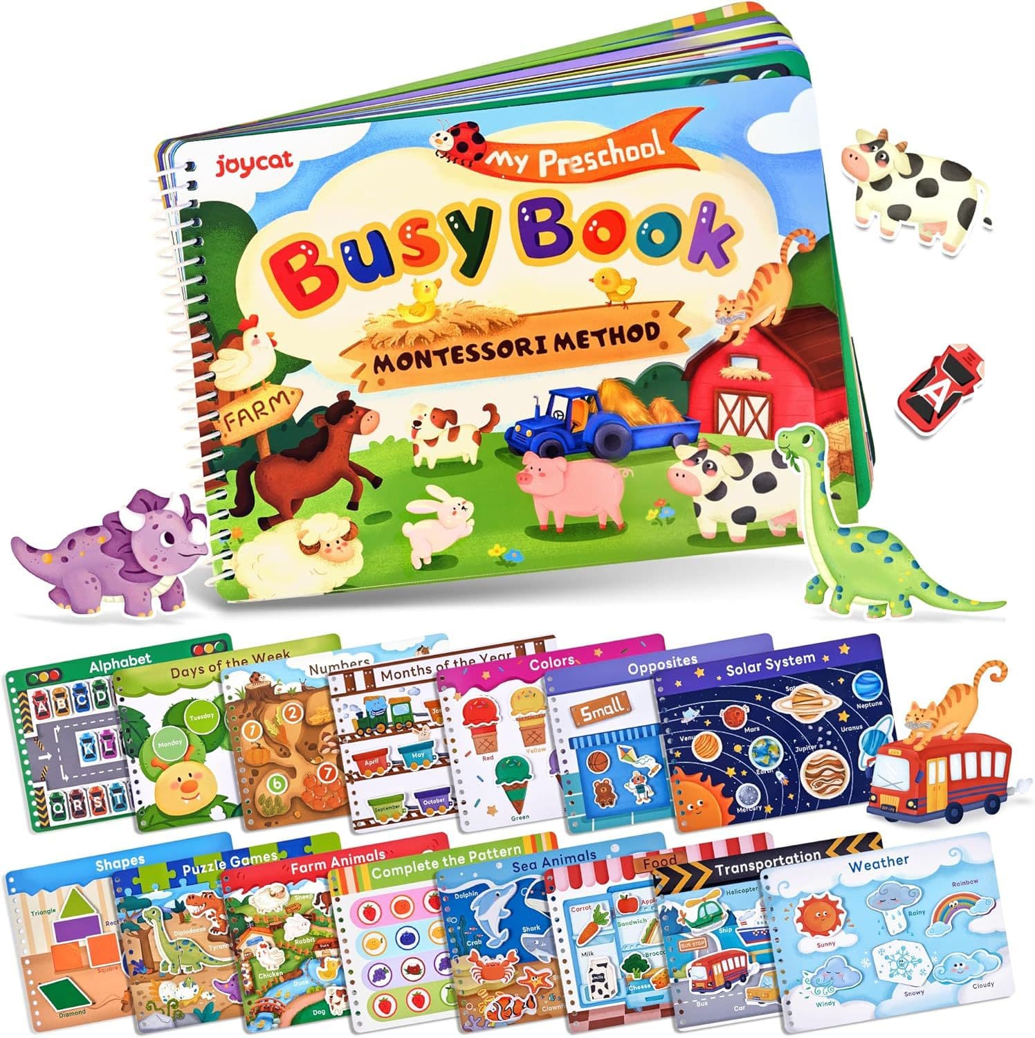 Toddler Busy Book Preschool Education Autism Support Materials Reusable Home Kindergarten Early Learning