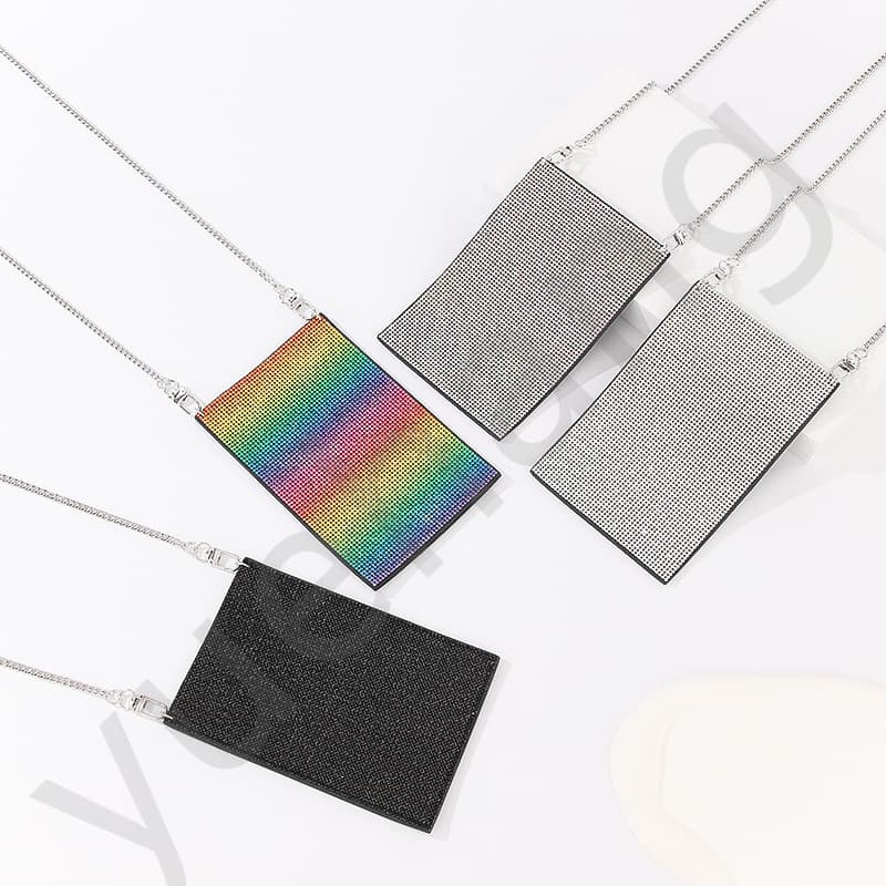 Factory Custom Rhinestone Bag, Cross-border Women's Versatile Crossbody, Bulinbulin Crystal Phone Bag, Portable Custom Orders