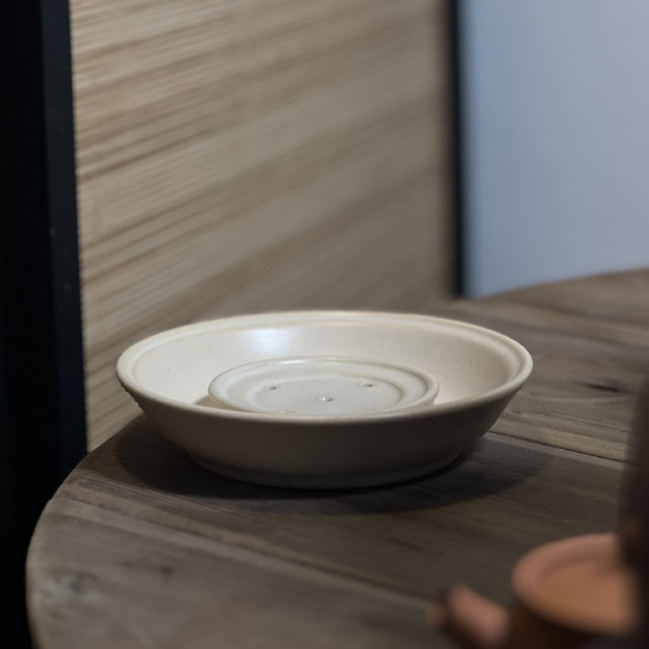 Soda Glaze Tea Boat Dry Brewing Stand Tea Tray Small Tea Plate Gongfu Tea Set Nurturable Crackle Glaze Exquisite Plain Surface Pot Stand Plate