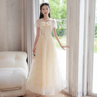 Evening Gown Women High-End Elegant Art Exam Vocal Performance Dress High-End Sense Annual Meeting Host Dress