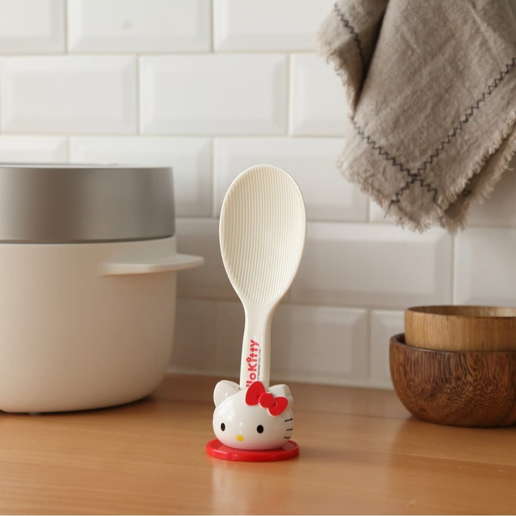 Cartoon Hello Kitty Vertical Heat-Resistant Food-Grade Plastic Cute Household Rice Scoop Japanese Anime Creative