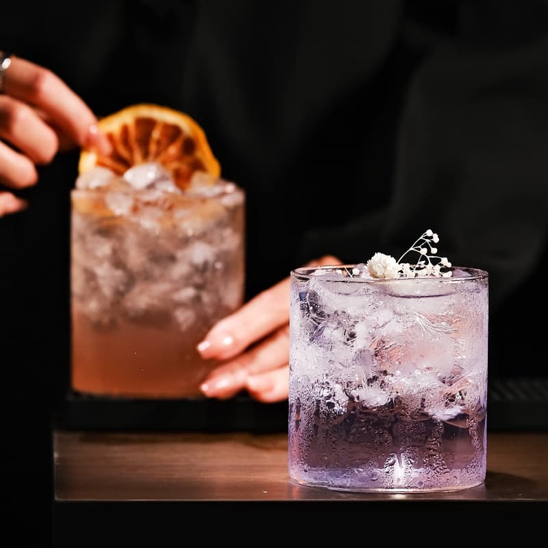 Bar Collins Tall Glass Ultra-Thin Crystal Clear Straight Glass Cocktail Whiskey Specialty Coffee Wine Old Fashioned Glass