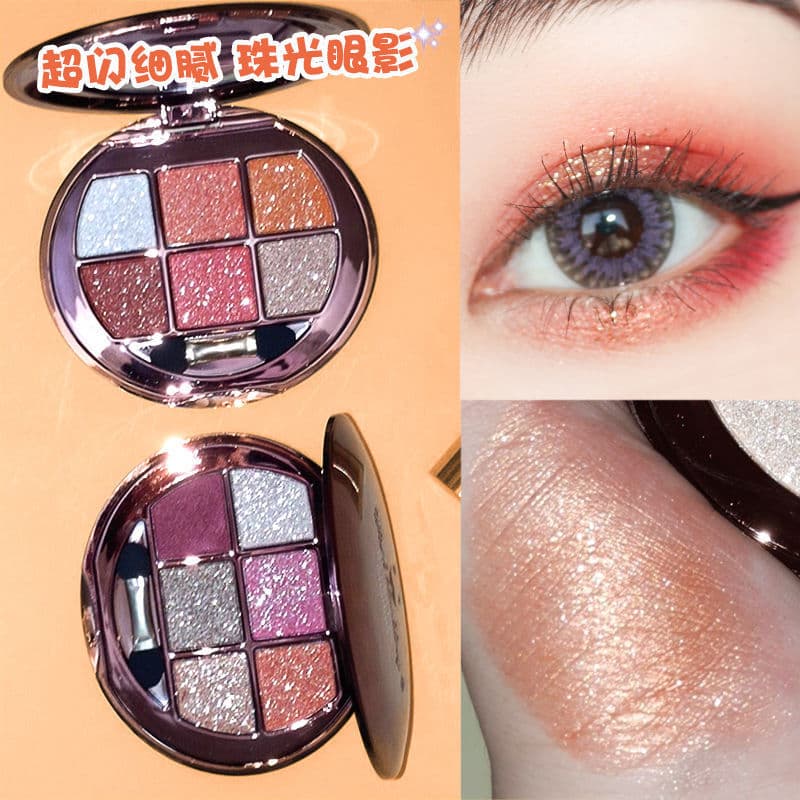 Weini Winnie the Pooh Eyeshadow Palette Ins Affordable Student Sparkling Super Shine Diamond Pearlescent Mermaid 3212
