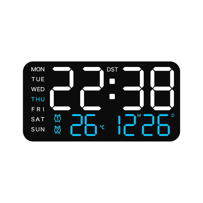 New Frameless Electronic Clock Multifunctional Wall and Desk Clock Digital Display Living Room Wall Clock 6617