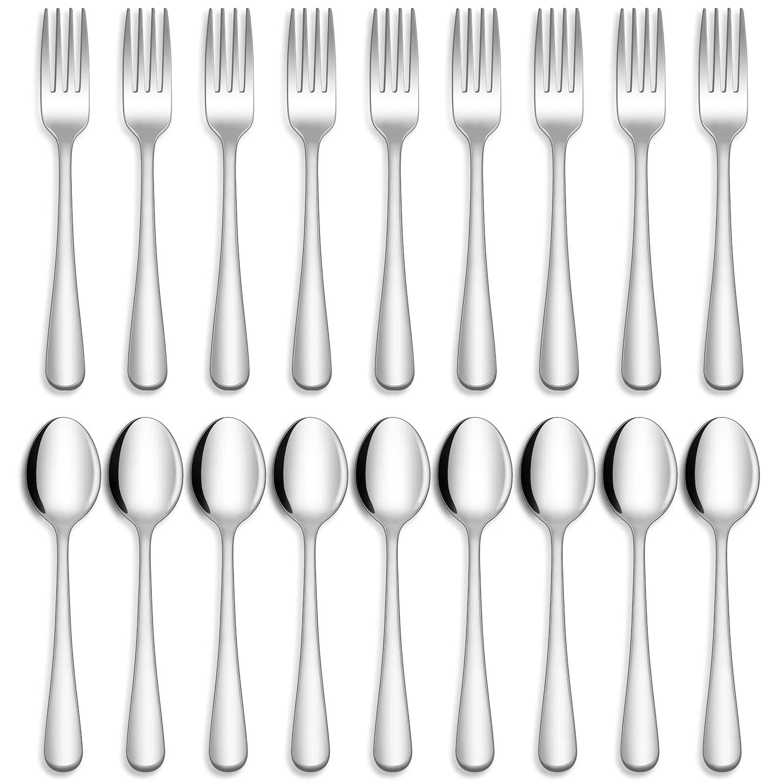 Stainless Steel Cutlery Spoon and Fork Set 24-Piece 12 Dinner Spoons 12 Dinner Forks Forks and Spoons Set