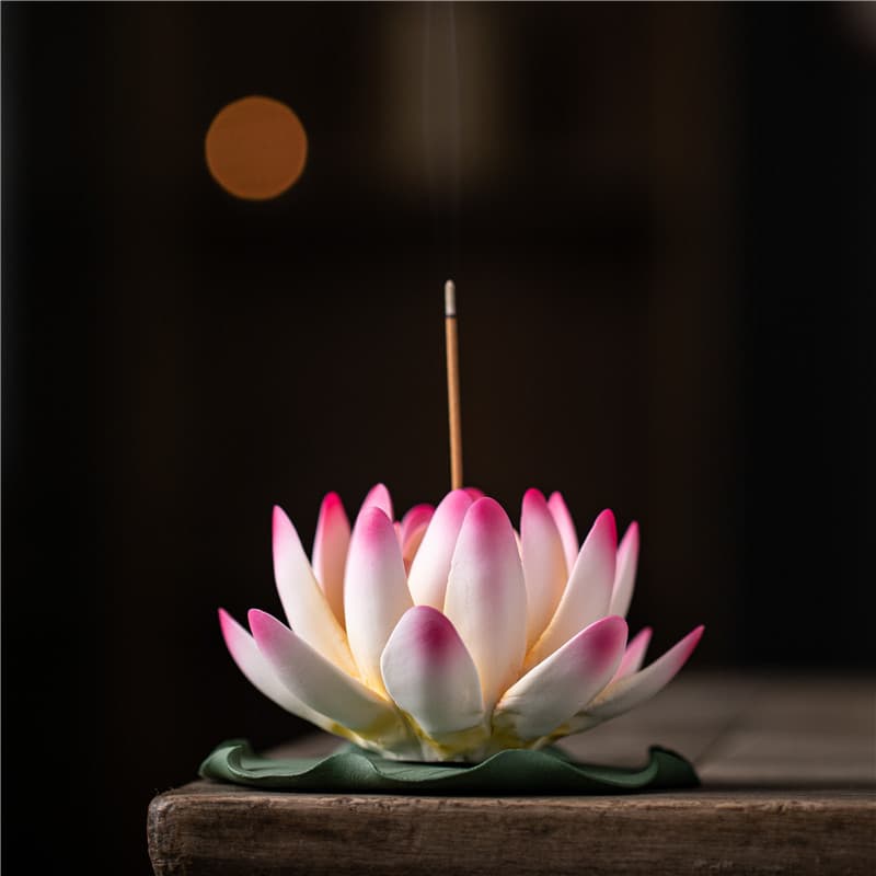 Home Incense Burner, Indoor Handmade Lotus Incense Stick Holder, Incense Base, Incense Plate, Tea Table Incense Burner
