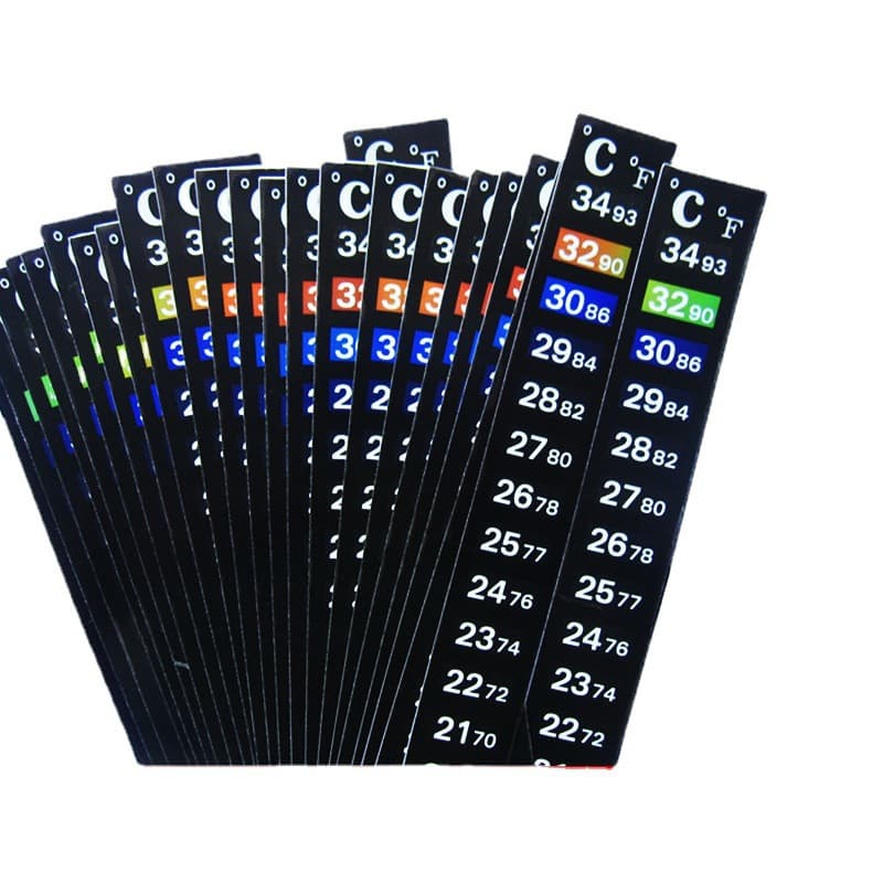 Liquid Crystal Temperature Sticker Aquarium Temperature Display Sticker Inductive Color-Changing Temperature Patch Thermometer