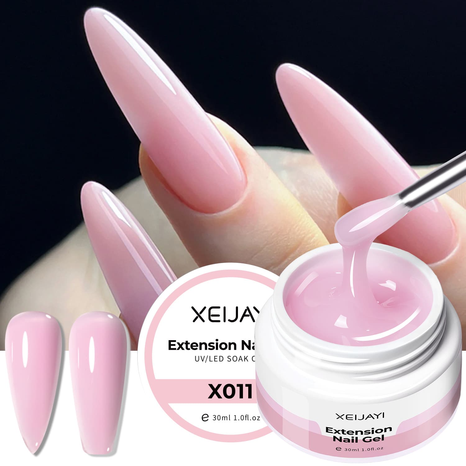 Crimson Pink Crystal Extension Glue Construction Shaping Nail Repair Reinforcement Extension Multifunctional Nail Art Phototherapy Glue