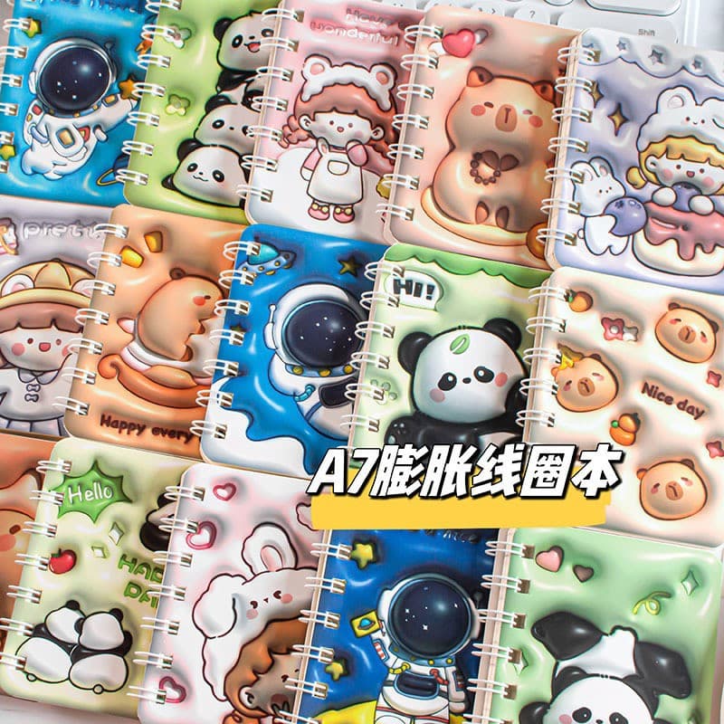New Cartoon A7 Expansion Coil Notebook Cute Capibala Portable Small Notebook Mini Notebook Wholesale