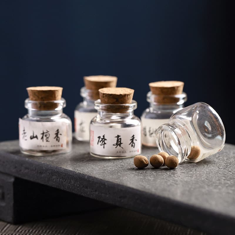 Ancient Recipe Handmade Incense Pills and Sachet Balls with Sandalwood and Lasting Osmanthus Fragrance for Personal Wear, Indoor, or Car Use