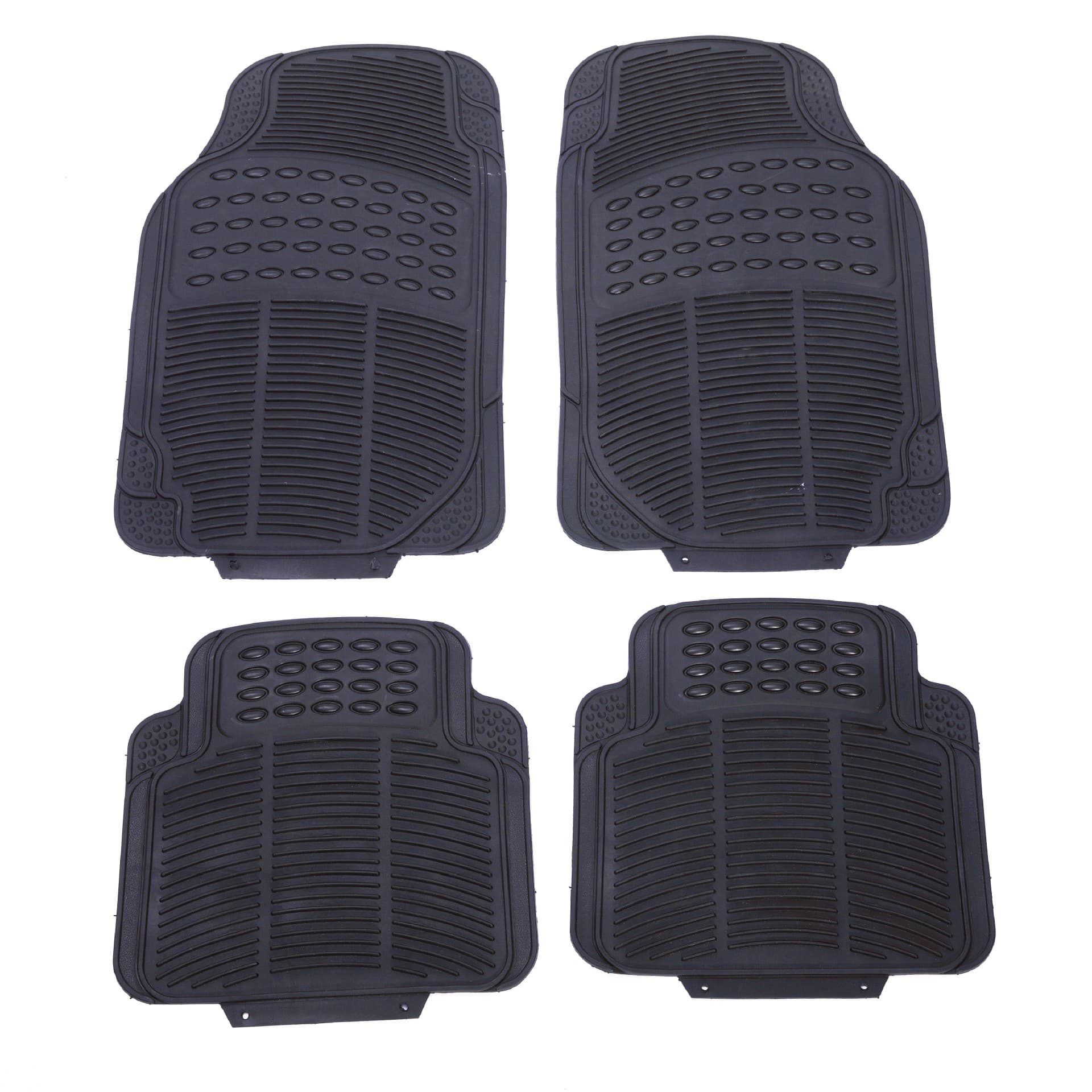 Factory direct sales of PVC/TPR/TPE waterproof and non-slip all-season car floor mats, wholesale, bullseye four-piece set.