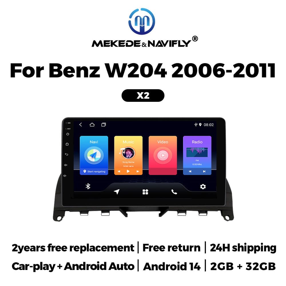 Suitable for Mercedes-Benz C-Class W204 06-11 Android Car GPS Navigation Car MP5 Bluetooth Player All-in-One
