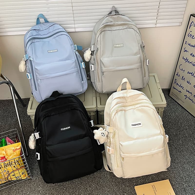 Japanese campus simple and versatile backpack, female high school student, junior high school student school bag, large capacity backpack, male trend
