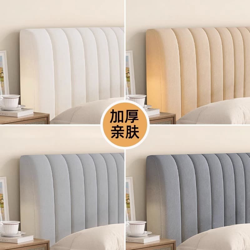 Quilted and Thickened High-End Headboard Cover, Universal Full-Coverage Soft Upholstery for Wooden Beds, All-Season Dust Protector