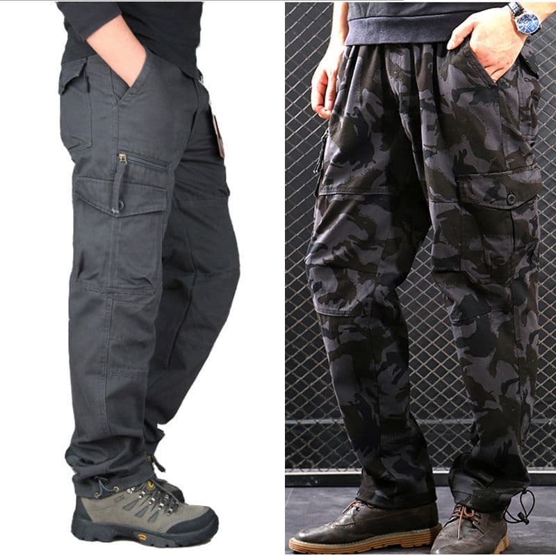 AliExpress Spring and Autumn Outdoor Overalls Men's Casual Trousers Loose Straight Leg Pants Men's Multi-Pocket European and American Big Size Men's Pants
