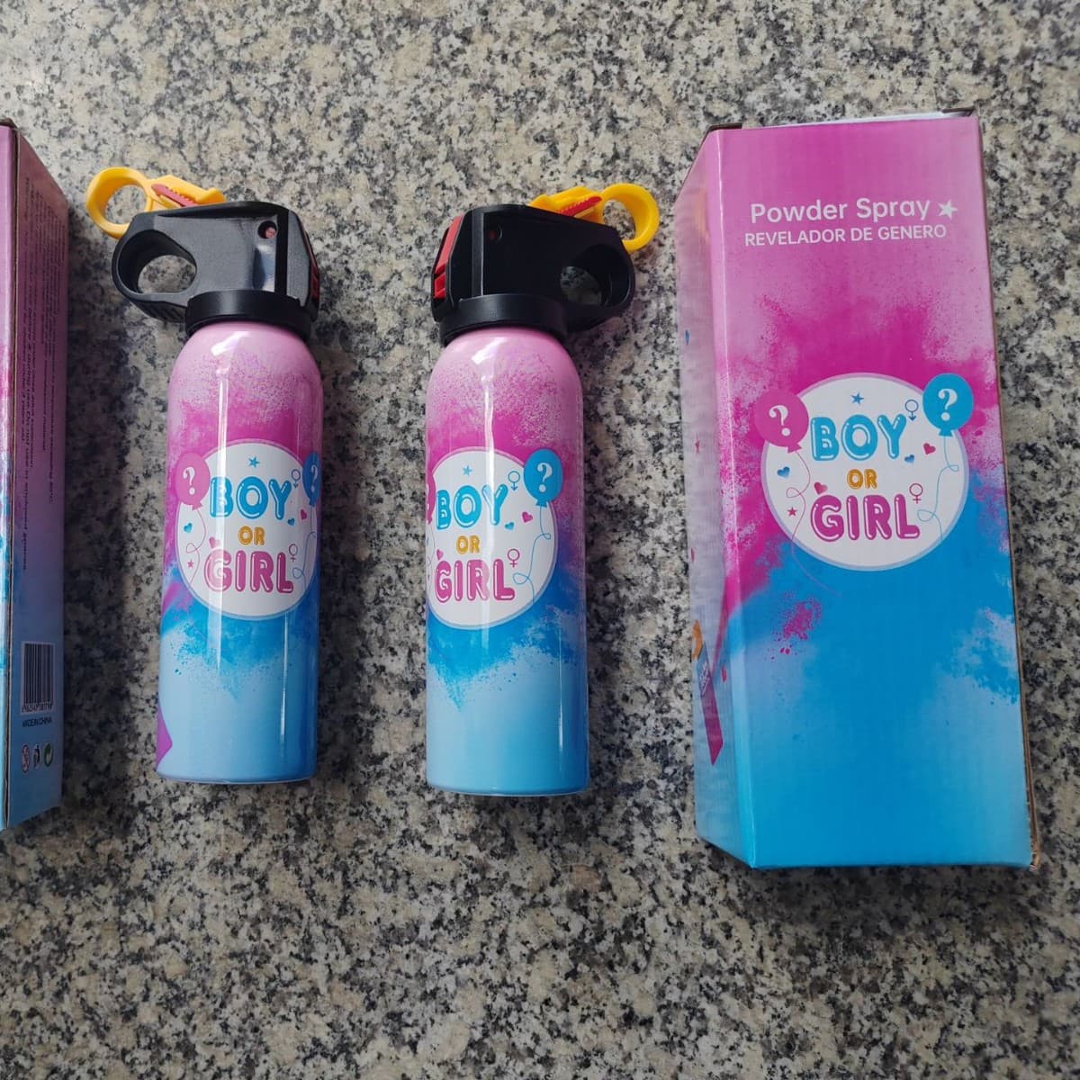 Press-Type Gender Reveal Spray Powder Blast Blue Pink Spray Bottle Gift Streamer