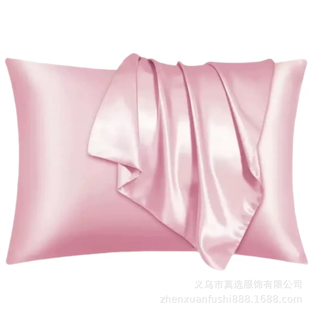 Cross-border Hot-selling Solid Color Faux Silk Pillowcase, Satin Ice Silk, Skin-friendly, Comfortable Sleep Pillowcase, Washable