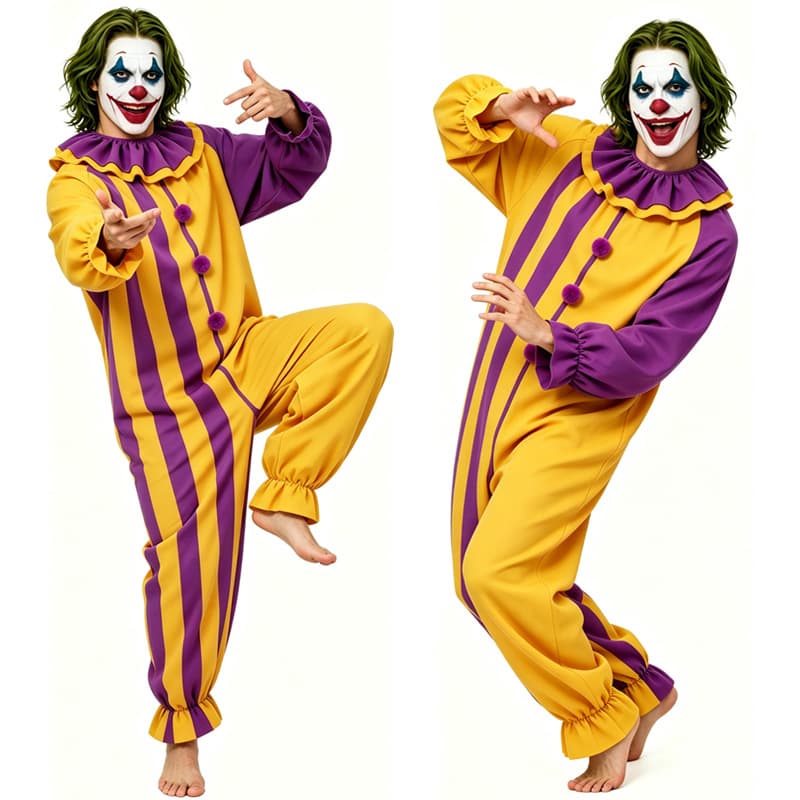 Halloween Joker Costume for Men and Women Adult Cosplay Clothing Funny Prop Magic Show Performance Costume