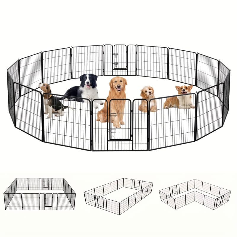 2026 New Cross-border 8/1 Pet Playpen Portable Foldable Wire Indoor and Outdoor
